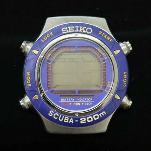 【希少】SEIKO SCUBA-200m S800-0010 セイコー デジタル 腕時計 200m防水 クォーツ AIR DIVER'S エアダイバーズ ダイバーズウォッチ 0002F