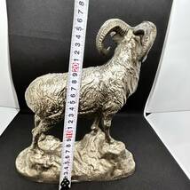 #8551D　金属工芸　置物　羊　黄銅　真鍮製　ブロンズ像　 bronze　sheep_画像8