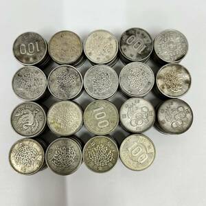 #9071-A [ Japan silver coin ] large amount silver coin 190 sheets .. phoenix Olympic 100 jpy coin 100 jpy silver coin present condition goods 