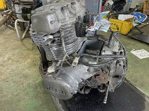 Yamaha　3X8　XS400スペシャル　engine　始動未確認　クランキングOK　圧縮有り　①12.8ｋｇ　②11ｋｇ