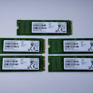 SAMSUNG M.2 SSD SATA 128GB MZ-NLN128C 5個まとめて! 正常動作品 使用時間300～900時間の画像1