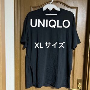UNIQLOユニクロ 半袖黒Tシャツ 無地ブラックゆったりサイズ Tシャツ XLサイズ 