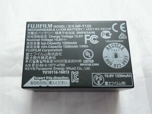 FUJIFILM 純正 NP-T125【GFX100/50S/50R用】リチウムイオンバッテリー 充電池 純正品【劣化度0】