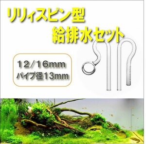 油膜 除去 サーフェース スキマー リリィ ガラス セット アクアリウム 水草 水槽 熱帯魚 (リリィスピンセット 12/16mm パイプ径13mm)