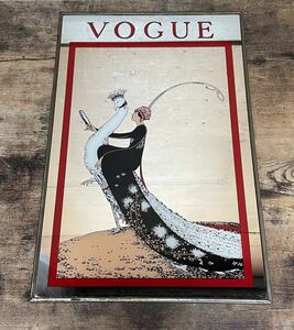 [.-6-17-80]VOGUE Vogue Vintage ornament pab mirror frame attaching mirror interior miscellaneous goods collection Showa Retro secondhand goods 