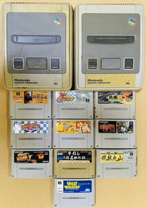 [sa-5-25]80 Super Famicom body 2 pcs soft 10ps.@ summarize nintendo Nintendo game machine Street Fighter electrification operation not yet verification junk 