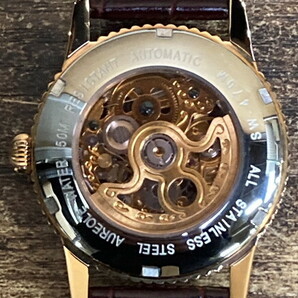 【に-4-46】60 AUREOLE CLASSIC AUTOMATIC オレオール 自動巻き 腕時計 メンズ クォーツ ウォッチ ジャンクの画像7