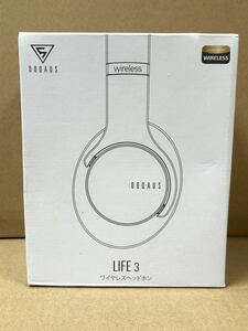 【た-5-119】60 未使用 100円スタート DOQAUS ワイヤレス ヘッドホン LIFE3 ネイビーブルー ドカアス