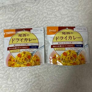 尾西食品　ドライカレー　2食　アルファ米　備蓄食料　非常食