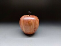 リンゴのオブジェ　木彫り　彫刻　YamabikoWoodArt アート_画像3
