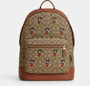 【DISNEY X COACH】バックパック シグネチャー ジャカード ミッキー