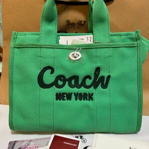 即日発送【国内完売品】coach コーチ　カーゴ トート　グリーン 26.34サイズあり