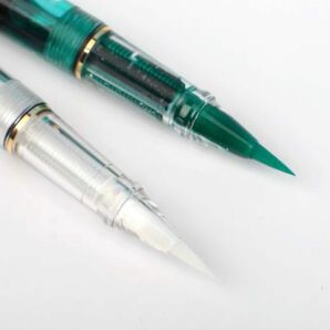 2本セット　万年筆型筆ペン　透明 アイドロッパー方式
