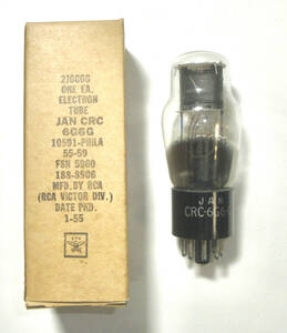  vacuum tube / radio / amplifier *** RCA JAN CRC 6G6-G electron construction 