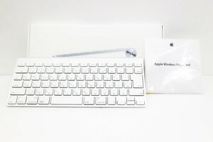 【JUNK】Apple MC184J/B A1314 Wireless Keyboard 無線キーボード 日本語(JIS)配列 付属品あり 単三電池別売り 動作未確認【tkj-02376】