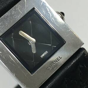 【動作品】CHANEL シャネル マトラッセ H0116 ブラック クォーツ 腕時計 レディース 替えベルト有の画像5