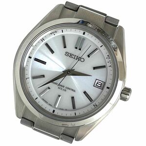 SEIKO BRIGHTZ Seiko Brightz titanium radio wave solar wristwatch 7B24-0BH0 white face operation 