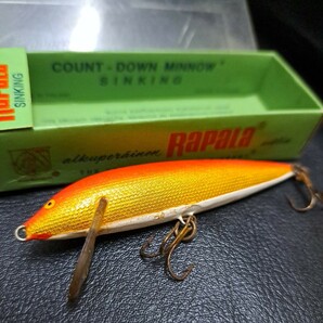 オールド ラパラ カウントダウン CD-9 GFR Rapala COUNTDOWN SINKING FINLAND フィンランド 口紅 腹巻 ビンテージ バルサ ルアー ミノーの画像1