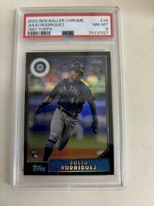 MLB　PSA8 TOPPS CHROME BEN BALLER 1987インサート RC JULIO RODRIGUEZ MARINERS