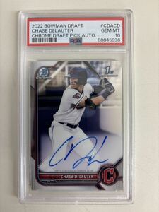 BOWMAN　PSA10 2022 BOWMAN DRAFT CHROME 1st AUTO CHASE DELAUTER GURDIANS