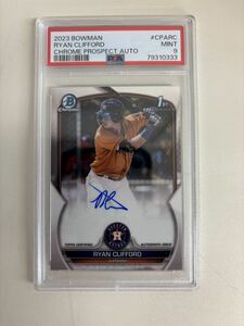 BOWMAN　PSA9 2023 BOWMAN CHROME 1st AUTO RYAN CLIFFORD ASTROS