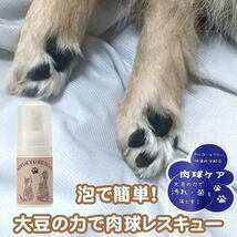 送料無料 泡で簡単！犬 猫 「肉球レスキュー 30mL」 大豆の力で肉球 ケア 保湿 洗浄 なめても安全 T070059 4573557850160_画像2