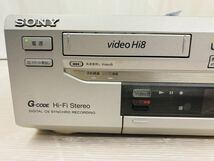 3e110 必見! SONY Hi8+VHS WV-H6　ダブルビデオデッキ ビデオカセットレコーダー WV-H6 通電のみ確認済み 動作未確認為ジャンク品扱い_画像3