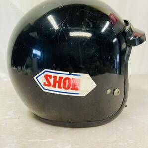 3e143 必見! SHOEI SR-X7 ジェットヘルメット L サイズ 59～60cm ブラック バイザー付き ショウエイ 中古 現状品の画像5