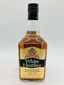 4es1 必見! 古酒 未開栓 現状品 WHITE HEATHER ホワイトヘザー 8年 デラックス ブレンデッド スコッチウイスキー 750ml 43% !