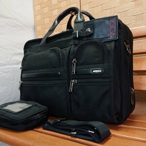 【極美品】TUMI トゥミ【26141D4】 ブリーフケース ショルダーバッグ ビジネスバッグ エクスパンダブル かばん 拡張機能 ポーチ付き