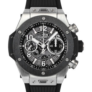 ウブロ HUBLOT ビッグバン ウニコ チタニウム セラミック 421.NM.1170.RX シルバー文字盤 新品 腕時計 メンズ