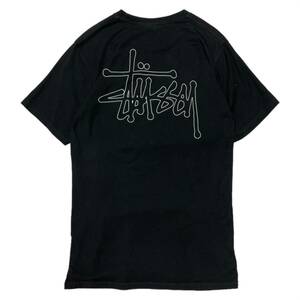 STUSSY ステューシー　Outline Logo Print T-Shirts ブラック サイズ:S