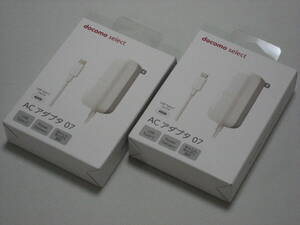 [2 piece set * free shipping ]NTT DoCoMo original AC adapter 07 Type-C white 