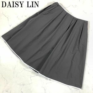 LA1431 デイジーリン タック入りフレアスカート DAISY LIN ダークグレーブラウン 40