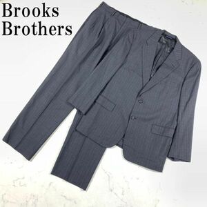 LA1630 ブルックスブラザーズ セットアップ スーツ Brooks Brothers 上下セット フォーマル ビジネス グレー ストライプ41