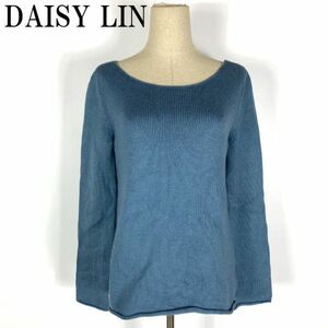 LA1638 デイジーリン 長袖プルオーバーニット DAISY LIN FOXEY フォクシー フリーサイズ 青ダークブルー系