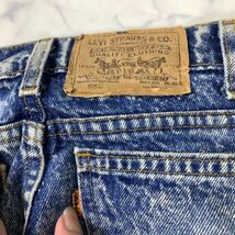 A2951 リーバイス 550 リラックステーパード LEVI'S デニム ジーンズ 青 ブルー 紺 ネイビー 綿 コットン ケミカルウォッシュ 33_画像9