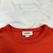 A3044 ディーゼル 半袖Tシャツ 綿 DIESEL コットン ワンポイント オレンジ S_画像5