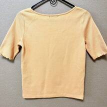 【美品】 Tシャツ 半袖 カットソー オレンジ レディース_画像3
