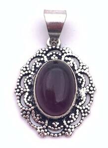  natural stone amethyst ( purple crystal ) pendant top -F1