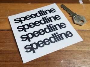 ◆送料無料◆ 海外 スピードライン Speedline Black & Clear 85mm 4枚セット ステッカー