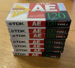 未開封 未使用 カセットテープ TDK AE120 NOMAL POSITION ノーマル TYPE Ⅰ 合計7本 