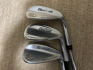 ウェッジ3本セット クリーブランド PRECISION FORGED48°/8° NS1050S、56°/12° Dynamic Gold S200 ZIPCORE52°/10° Dynamic Gold S200