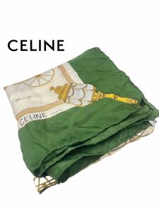 ●美品●超高級●CELINE●セリーヌ●ブランド●ハンカチ●スカーフ●小物●馬車●メンズ●レディース●お洒落●GA037