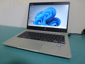 HP EliteBook 830 G5 Windows11 Core i5 7200U メモリ4GB SSD128GB Wi-Fi＋BT DVDマルチ Webカメラ MS office2010搭載