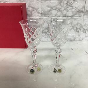 未使用品　ボヘミア　グラス　ワイングラス　シャンパングラス　2客セット　K126