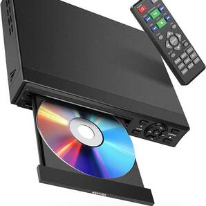 DVDプレーヤー 1080Pサポート リージョンフリー DVD/CD/SVCD/VCD/MP3ディスクプレーヤー HDMIケーブル リモコン付き 日本語取扱書付き