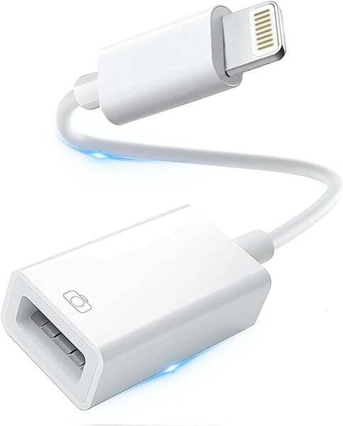 iPhone usb 変換アダプタ【2024新登場・Apple MFi認証】Lightning usbカメラアダプタ OTGケーブル 双方向データ転送 設定不要