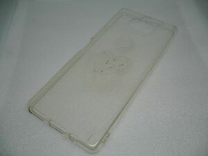 ◆一撃落札 TPU ケース Xperia 8 SOV42 / 902SO 対応 使用感有 背面に装飾品を外した跡や傷多数有