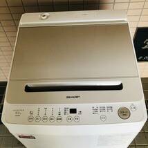 ♪ SHARPシャープ ES-GV8H-N 全自動洗濯機 8kg 2023年製 通電確認済み_画像2